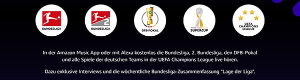 Bundesliga, DFB-Pokal, Supercup & Champions League über Amazon live hören