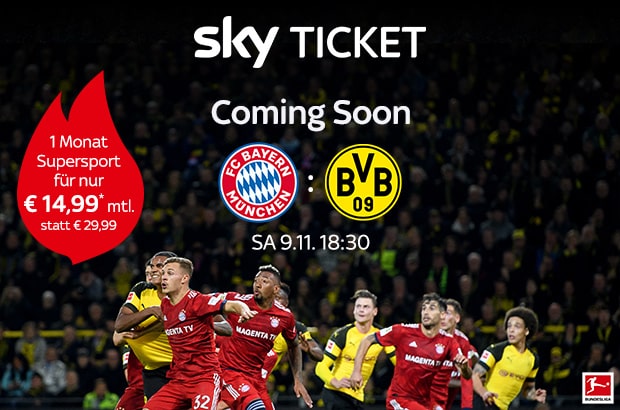 Sky Ticket Angebot für Bestandskunden im November 2019