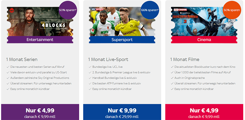 Sky Ticket Preise: Komplette Übersicht für 2019